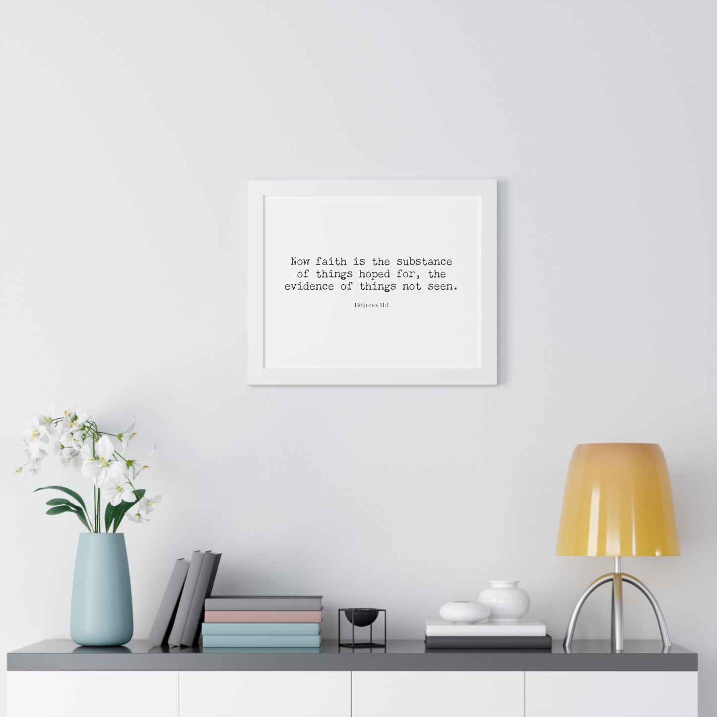 Hebrews 11:1 Framed Scripture Artwork | Christian Bible Verse Art