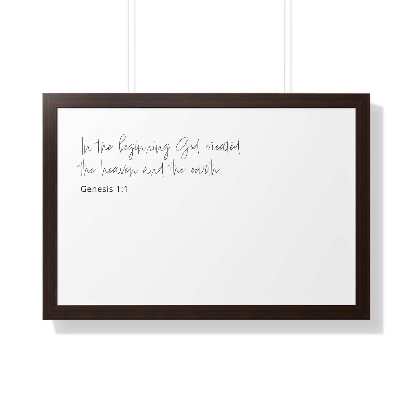 Genesis 1:1 Christian Wall Decor | Christian Gift | Framed Scripture Art