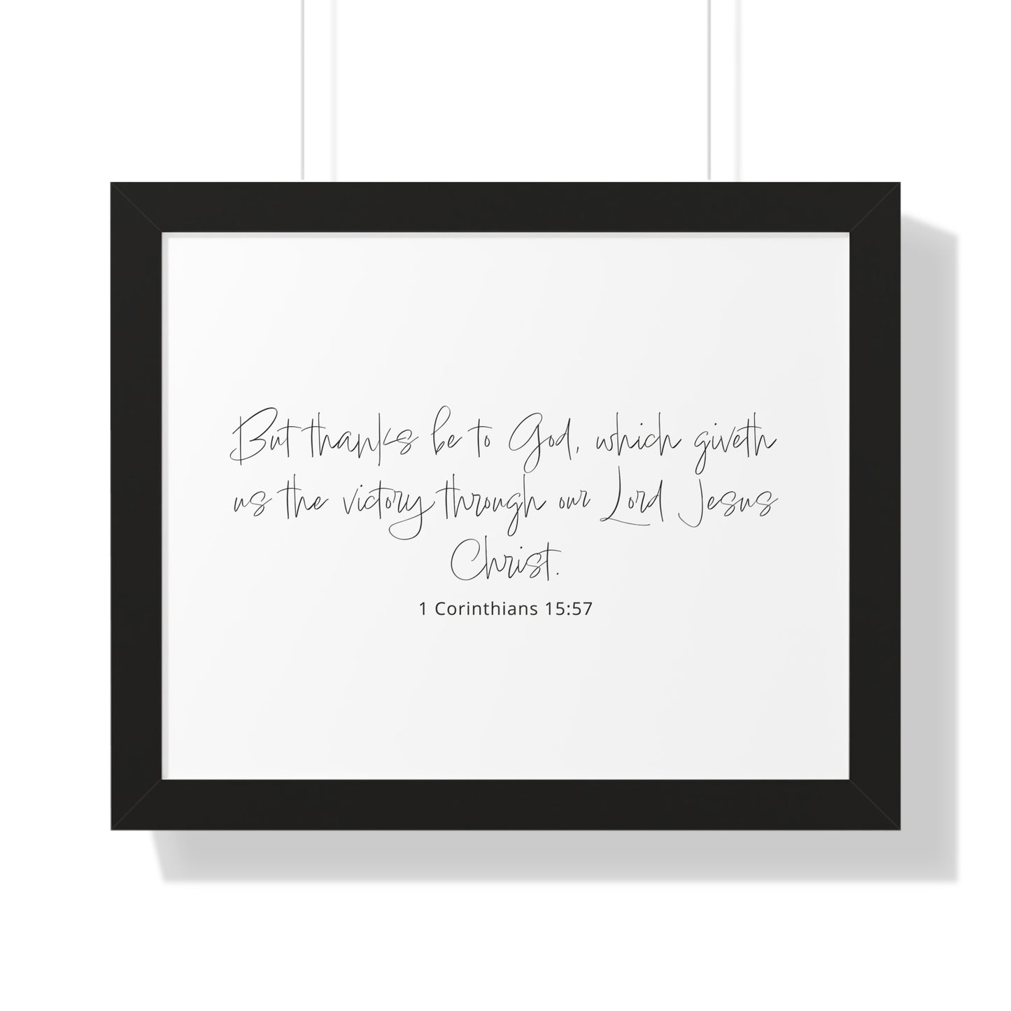 1 Corinthians 15:57 Framed Bible Verse Wall Art