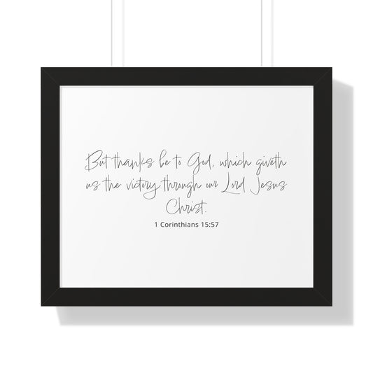 1 Corinthians 15:57 Framed Bible Verse Wall Art