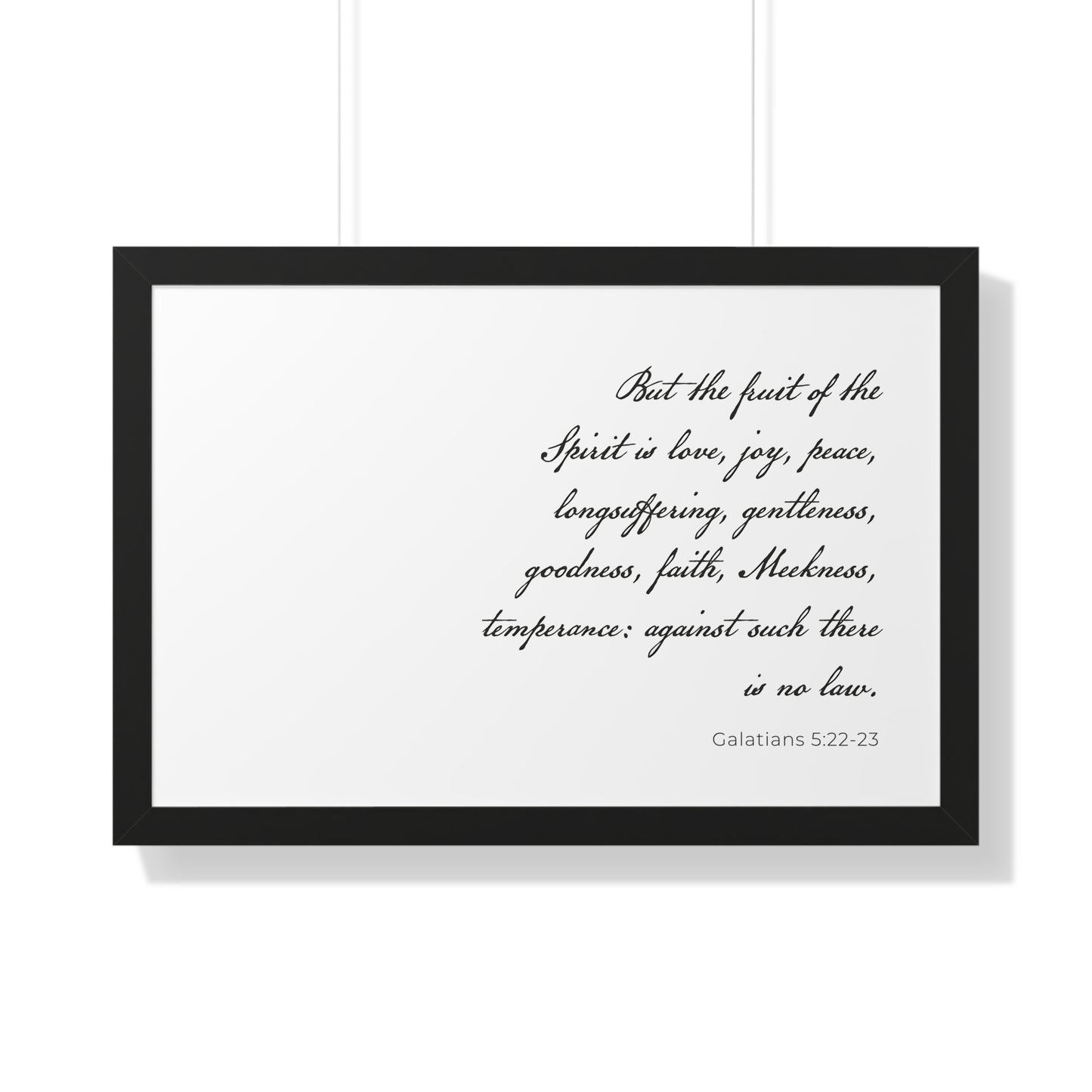 Galatians 5:22-23 Framed Scripture Art Print | Christian Wall Decor | Bible Verse Artwork