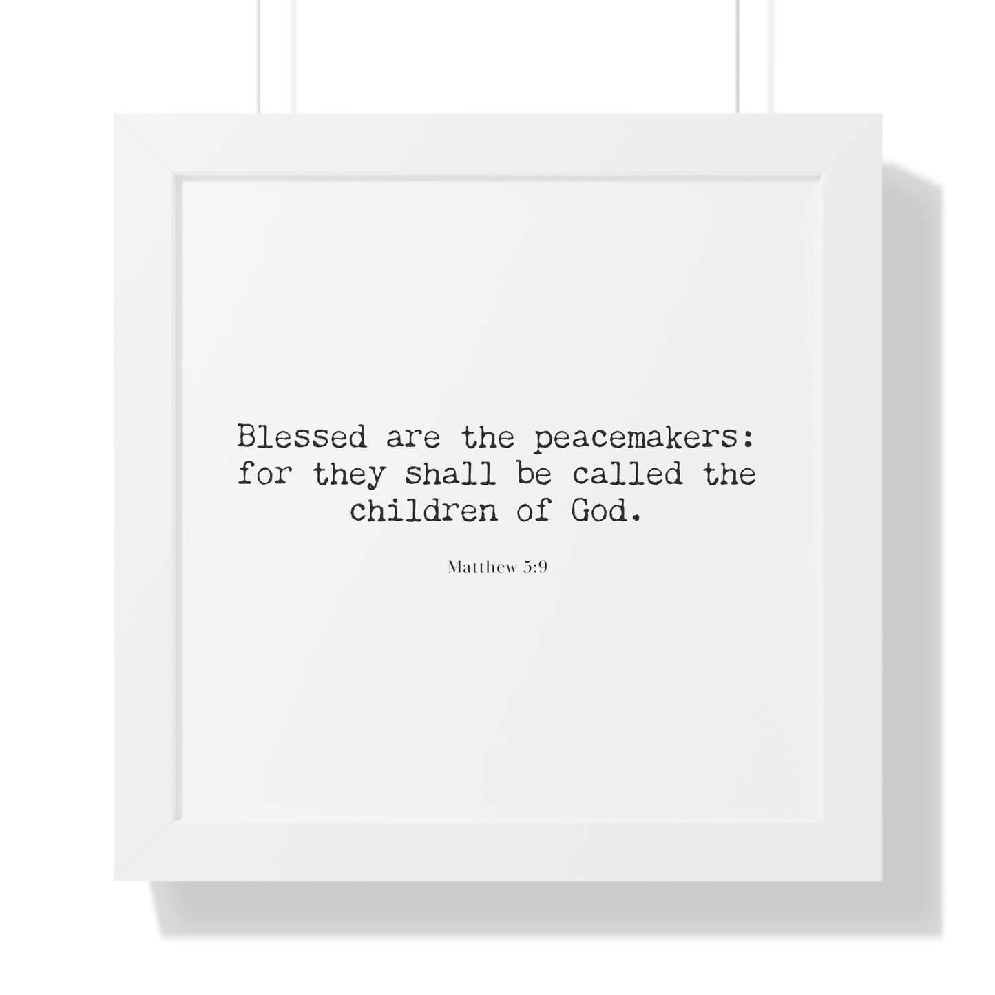 Matthew 5:9 Scripture Art Print | Framed Bible Verse Artwork