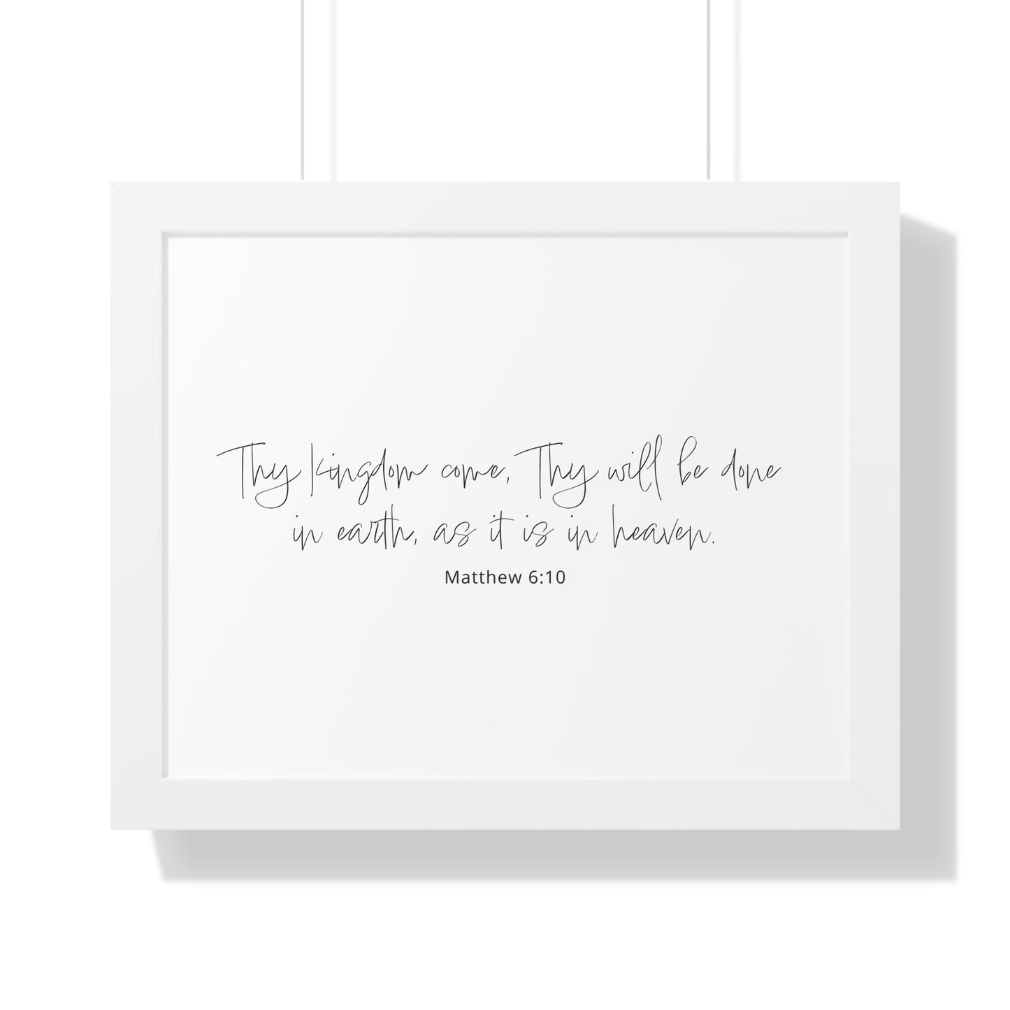 Matthew 6:10 Scripture Art Print | Thy Kingdom Come Christian Wall Decor