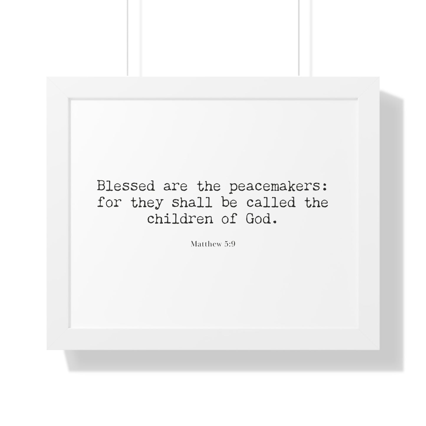 Matthew 5:9 Scripture Art Print | Framed Bible Verse Artwork