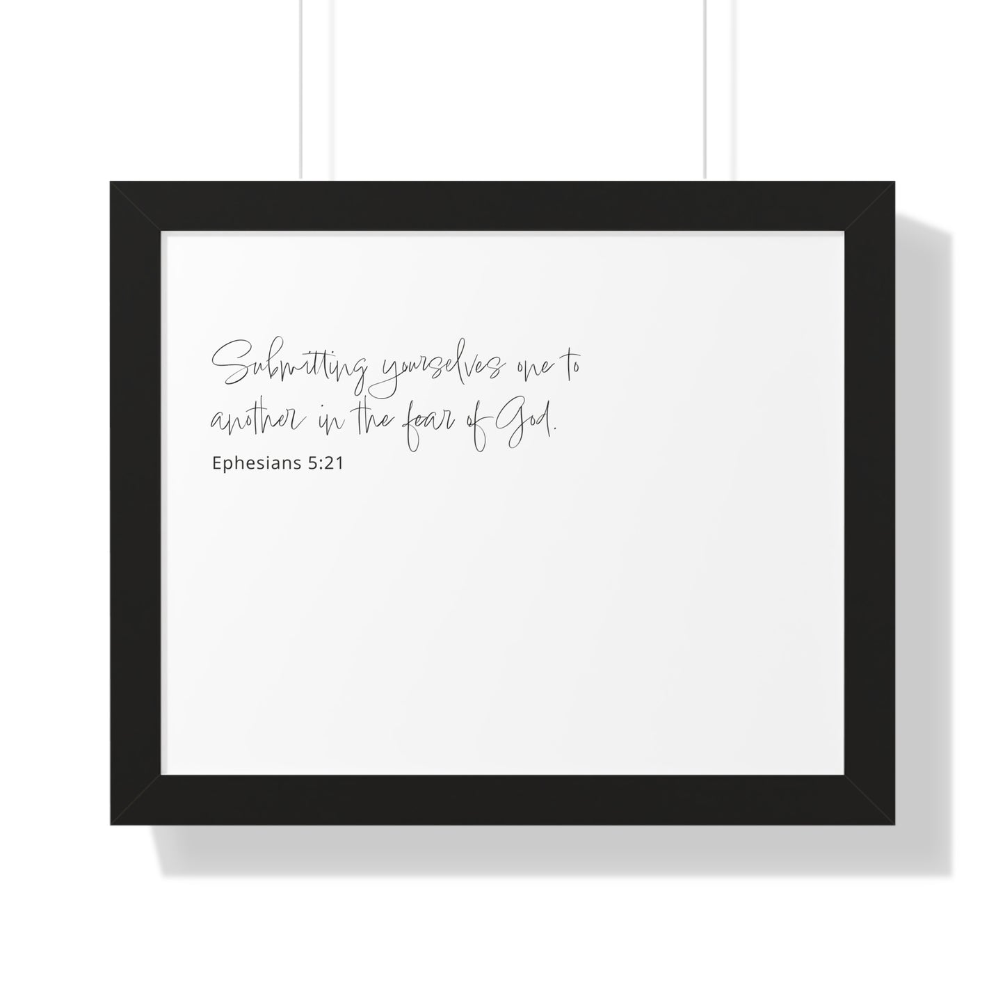 Ephesians 5:21 Bible Verse Print | Framed Scripture Artwork | Christian Decor