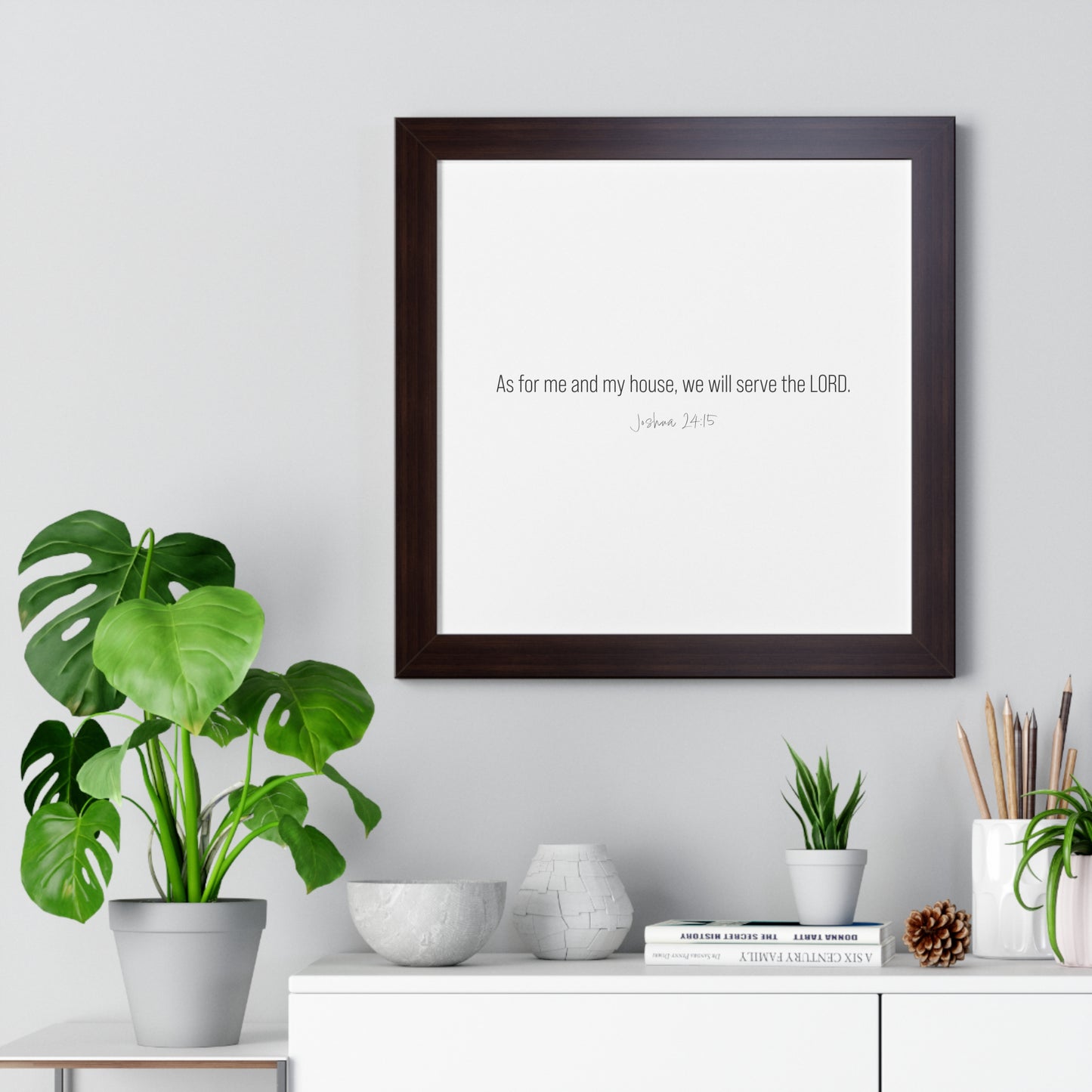 Joshua 24:15 Framed Scripture Artwork | Bible Verse Art Prints