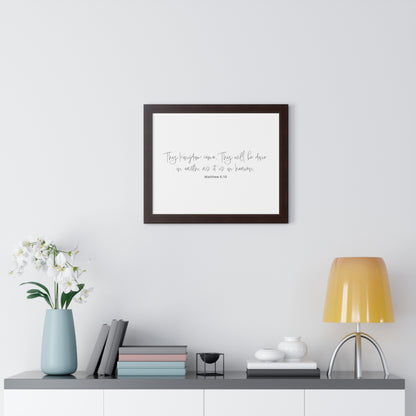 Matthew 6:10 Scripture Art Print | Thy Kingdom Come Christian Wall Decor