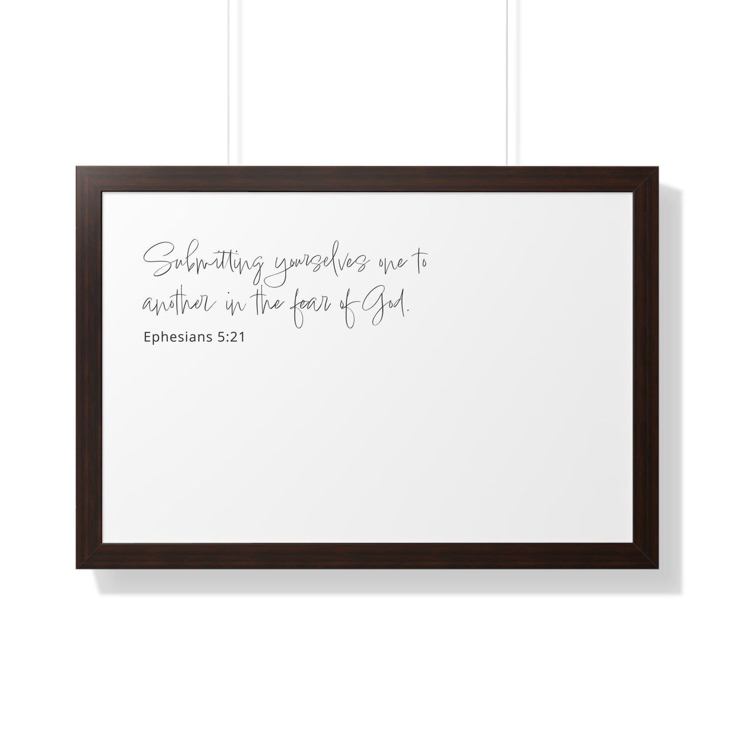 Ephesians 5:21 Bible Verse Print | Framed Scripture Artwork | Christian Decor