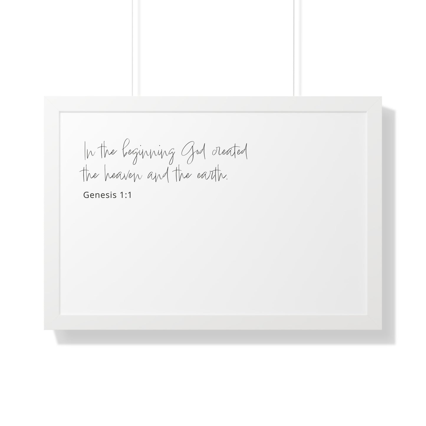 Genesis 1:1 Christian Wall Decor | Christian Gift | Framed Scripture Art