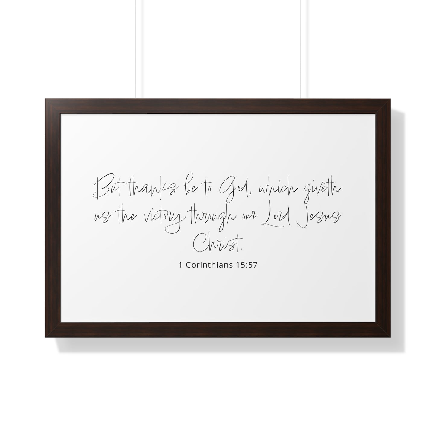 1 Corinthians 15:57 Framed Bible Verse Wall Art