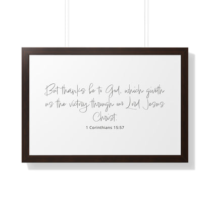 1 Corinthians 15:57 Framed Bible Verse Wall Art