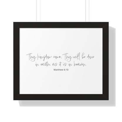 Matthew 6:10 Scripture Art Print | Thy Kingdom Come Christian Wall Decor