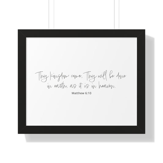 Matthew 6:10 Scripture Art Print | Thy Kingdom Come Christian Wall Decor