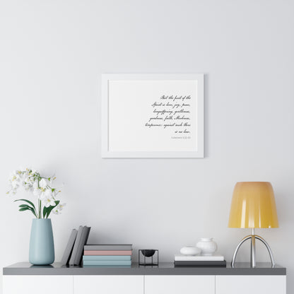 Galatians 5:22-23 Framed Scripture Art Print | Christian Wall Decor | Bible Verse Artwork