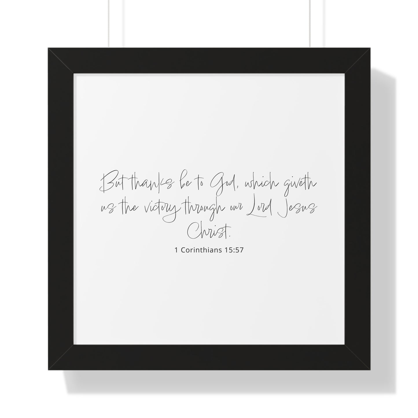 1 Corinthians 15:57 Framed Bible Verse Wall Art