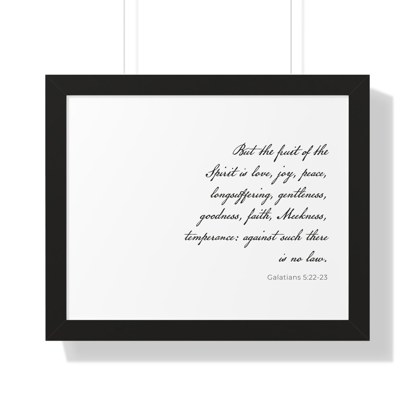 Galatians 5:22-23 Framed Scripture Art Print | Christian Wall Decor | Bible Verse Artwork