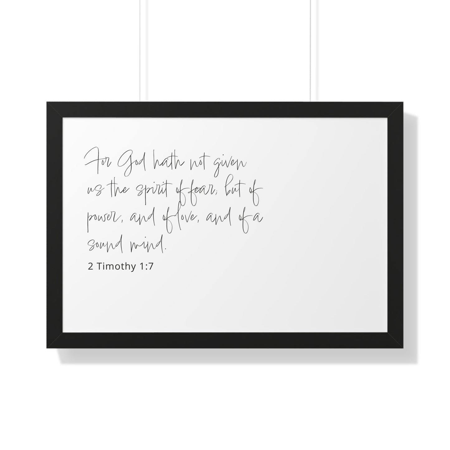 2 Timothy 1:7 Christian Wall Art | Power and Love Bible Verse Print