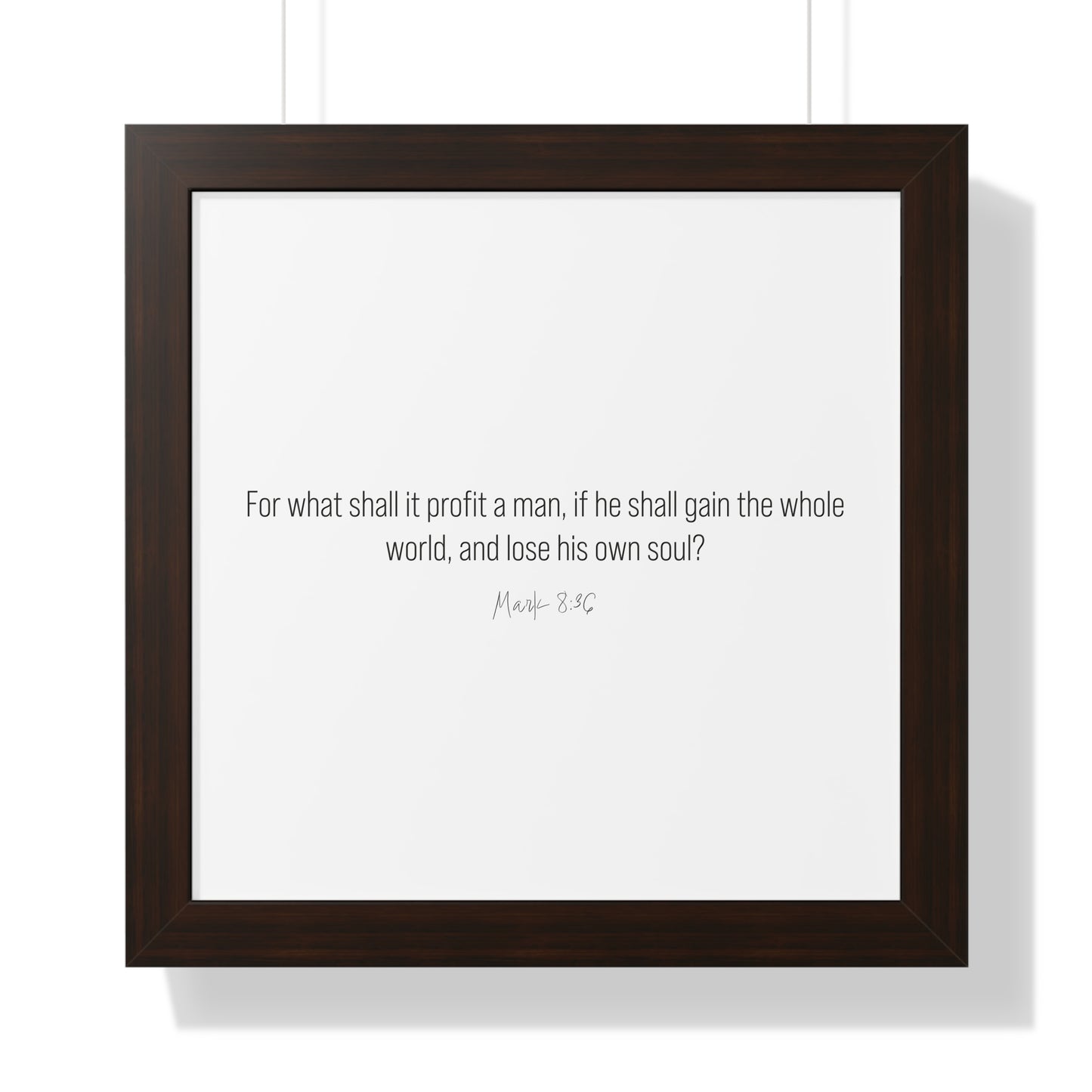 Mark 8:36 Scripture Wall Art | Modern Christian Art Gifts