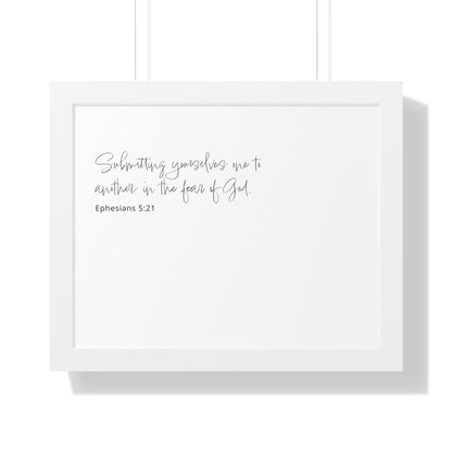 Ephesians 5:21 KJV Christian Wall Art | Framed Scripture Artwork | Christian Gift