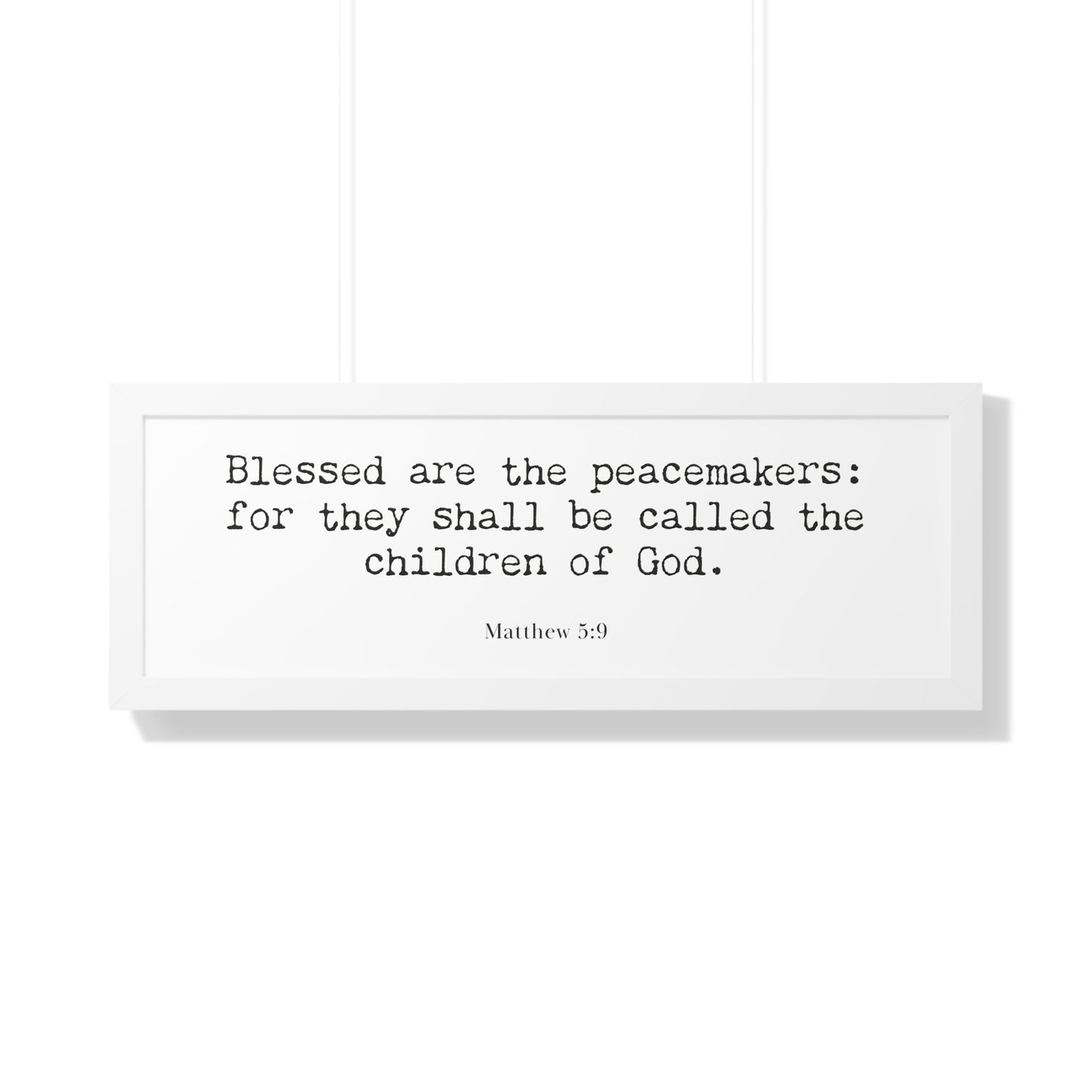 Matthew 5:9 Scripture Art Print | Framed Bible Verse Artwork