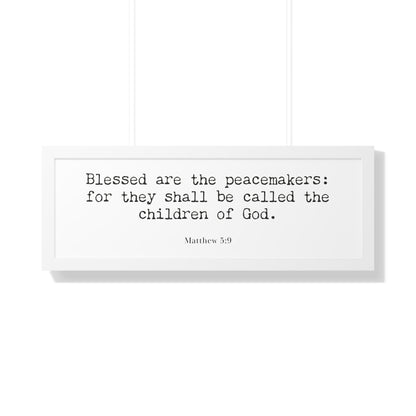 Matthew 5:9 Scripture Art Print | Framed Bible Verse Artwork