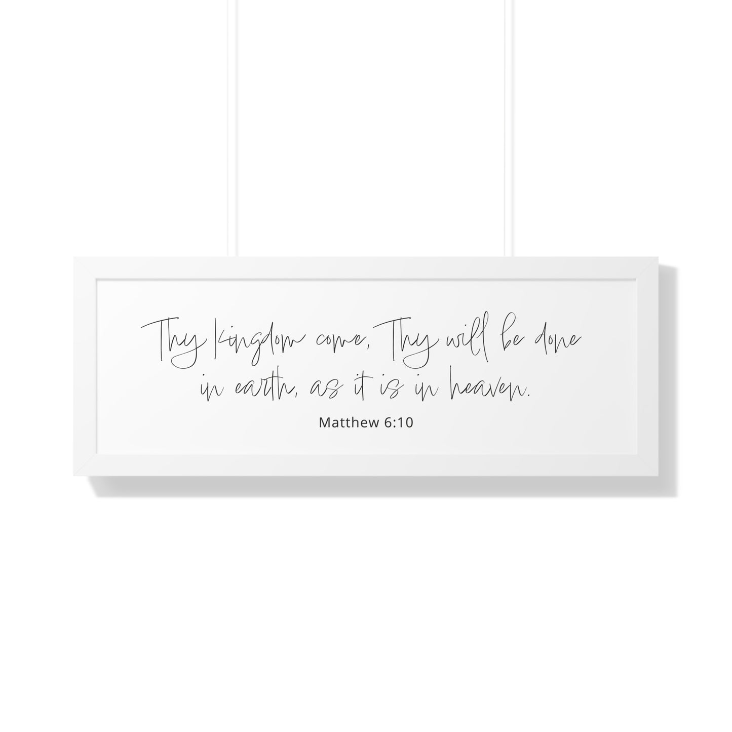 Matthew 6:10 Scripture Art Print | Thy Kingdom Come Christian Wall Decor