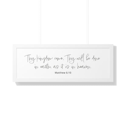 Matthew 6:10 Scripture Art Print | Thy Kingdom Come Christian Wall Decor