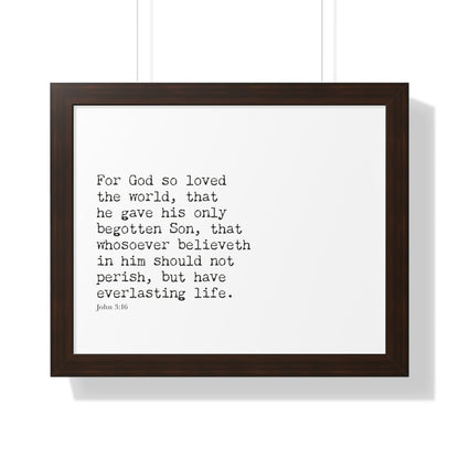 John 3:16 Scripture Wall Art | Christian Bible Verse Decor