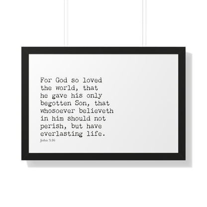 John 3:16 Scripture Wall Art | Christian Bible Verse Decor