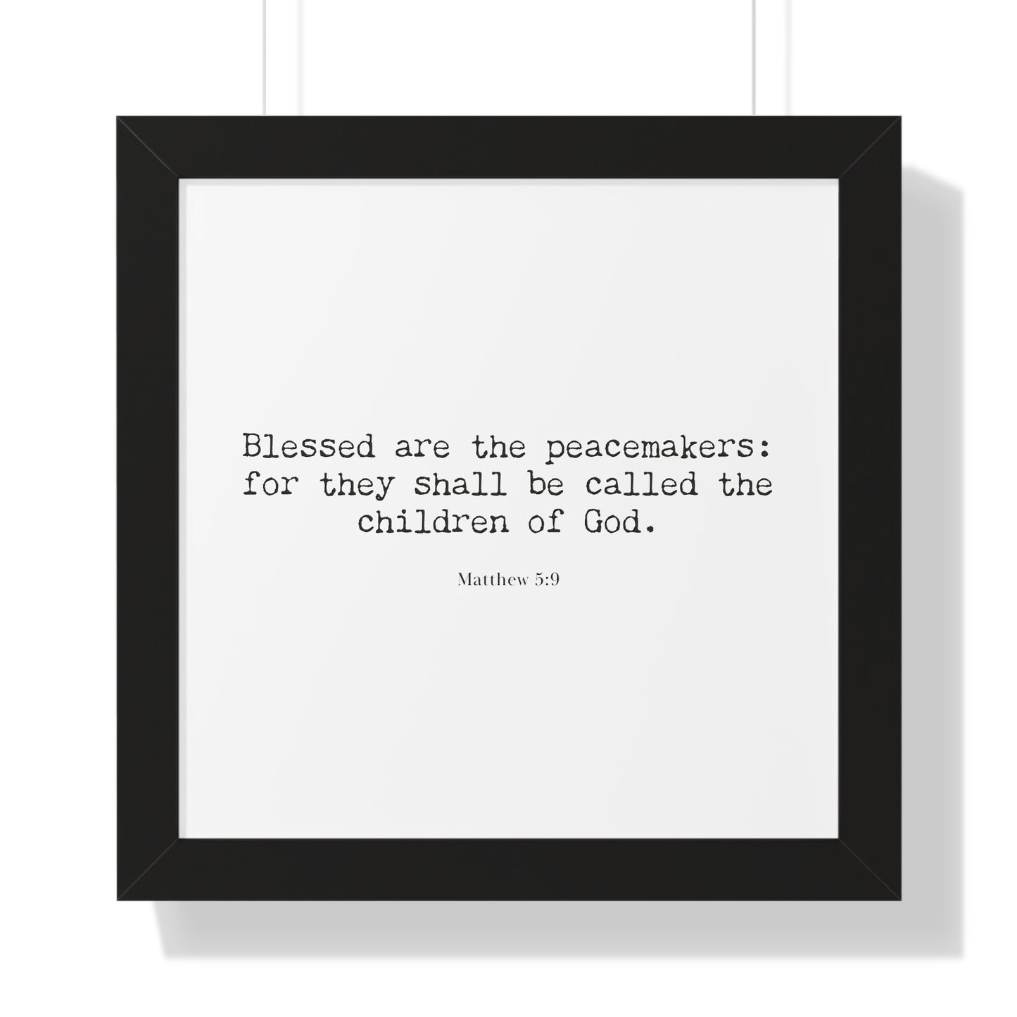 Matthew 5:9 Scripture Art Print | Framed Bible Verse Artwork