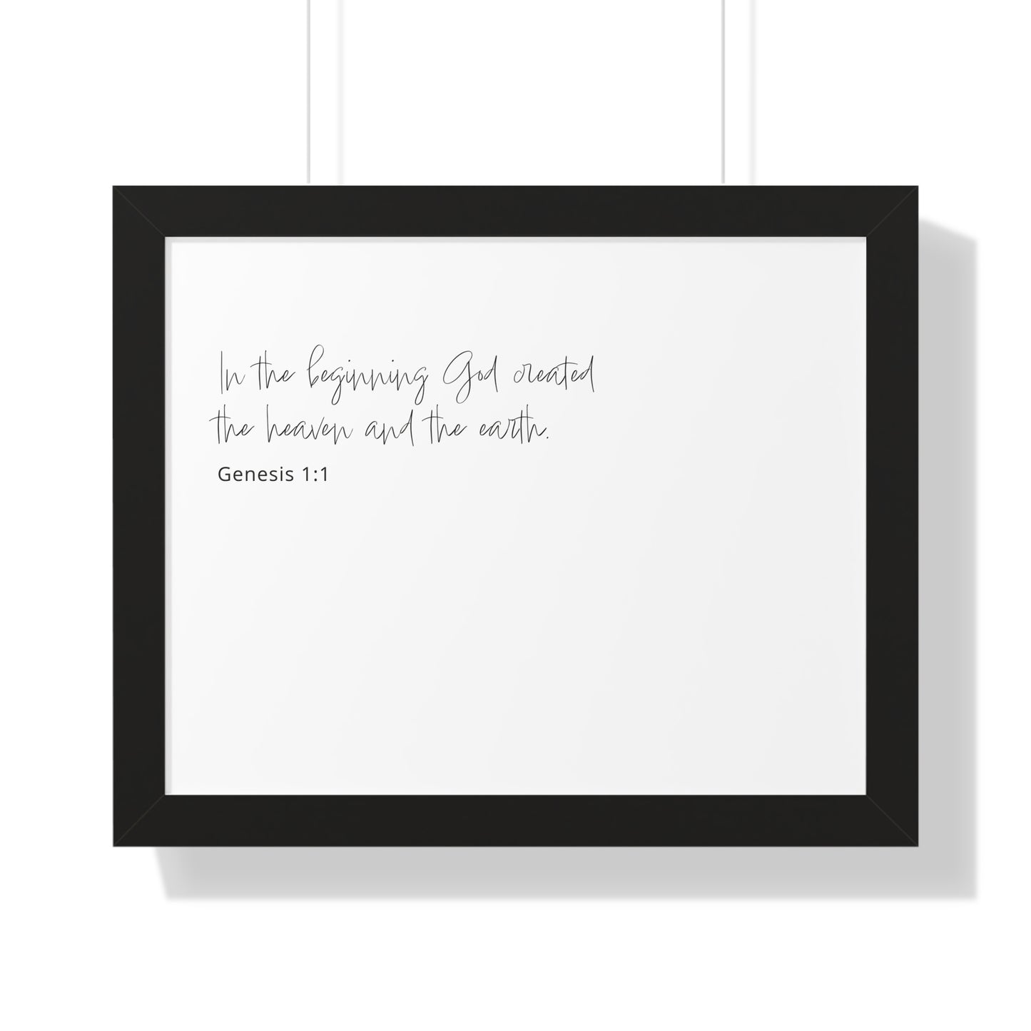 Genesis 1:1 Christian Wall Decor | Christian Gift | Framed Scripture Art