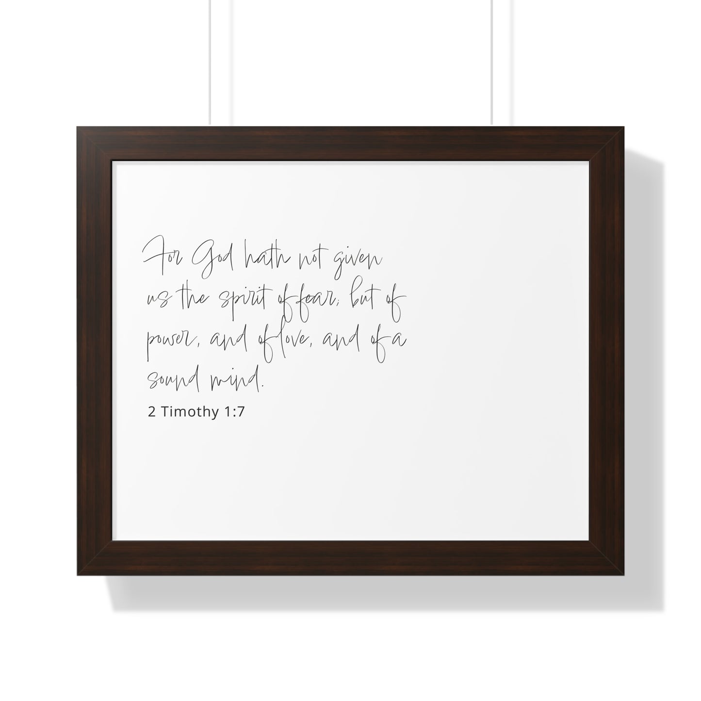 2 Timothy 1:7 Christian Wall Art | Power and Love Bible Verse Print