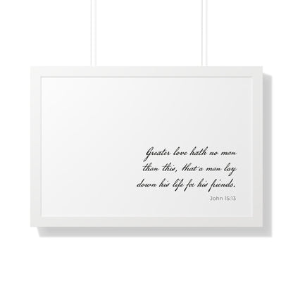 John 15:13 Wall Art | Bible Verse Print | Christian Artwork