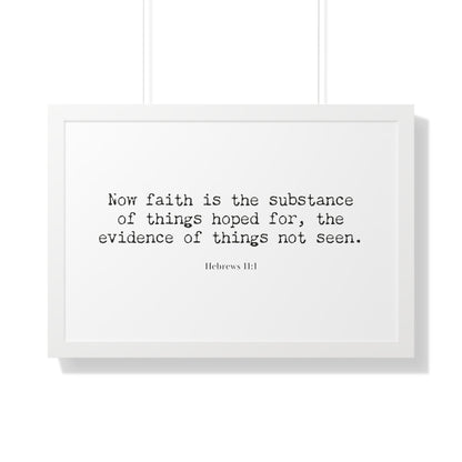 Hebrews 11:1 Framed Scripture Artwork | Christian Bible Verse Art