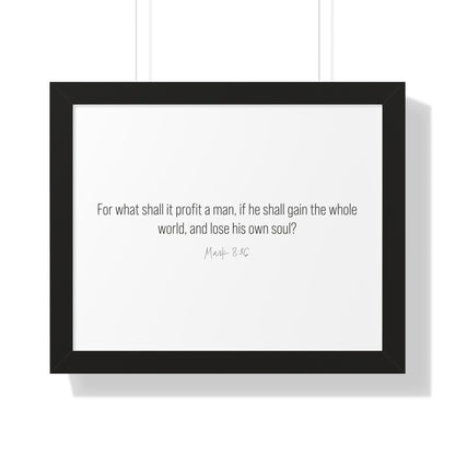 Mark 8:36 Scripture Wall Art | Modern Christian Art Gifts