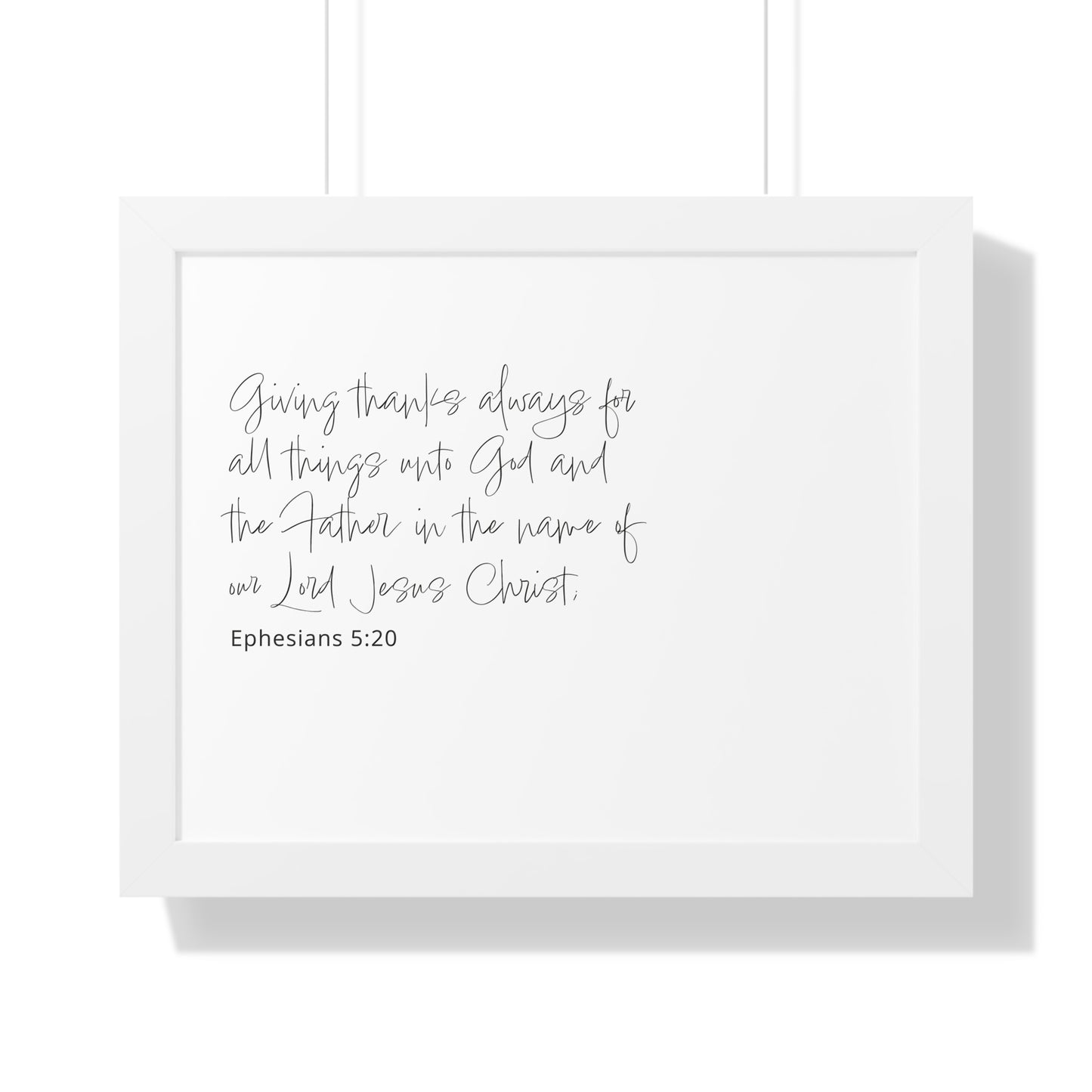 Ephesians 5:20 Christian Wall Art | Give Thanks Bible Verse Print