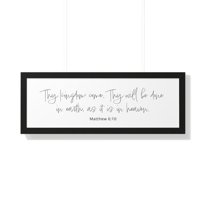 Matthew 6:10 Scripture Art Print | Thy Kingdom Come Christian Wall Decor