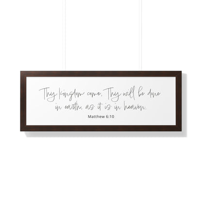 Matthew 6:10 Scripture Art Print | Thy Kingdom Come Christian Wall Decor