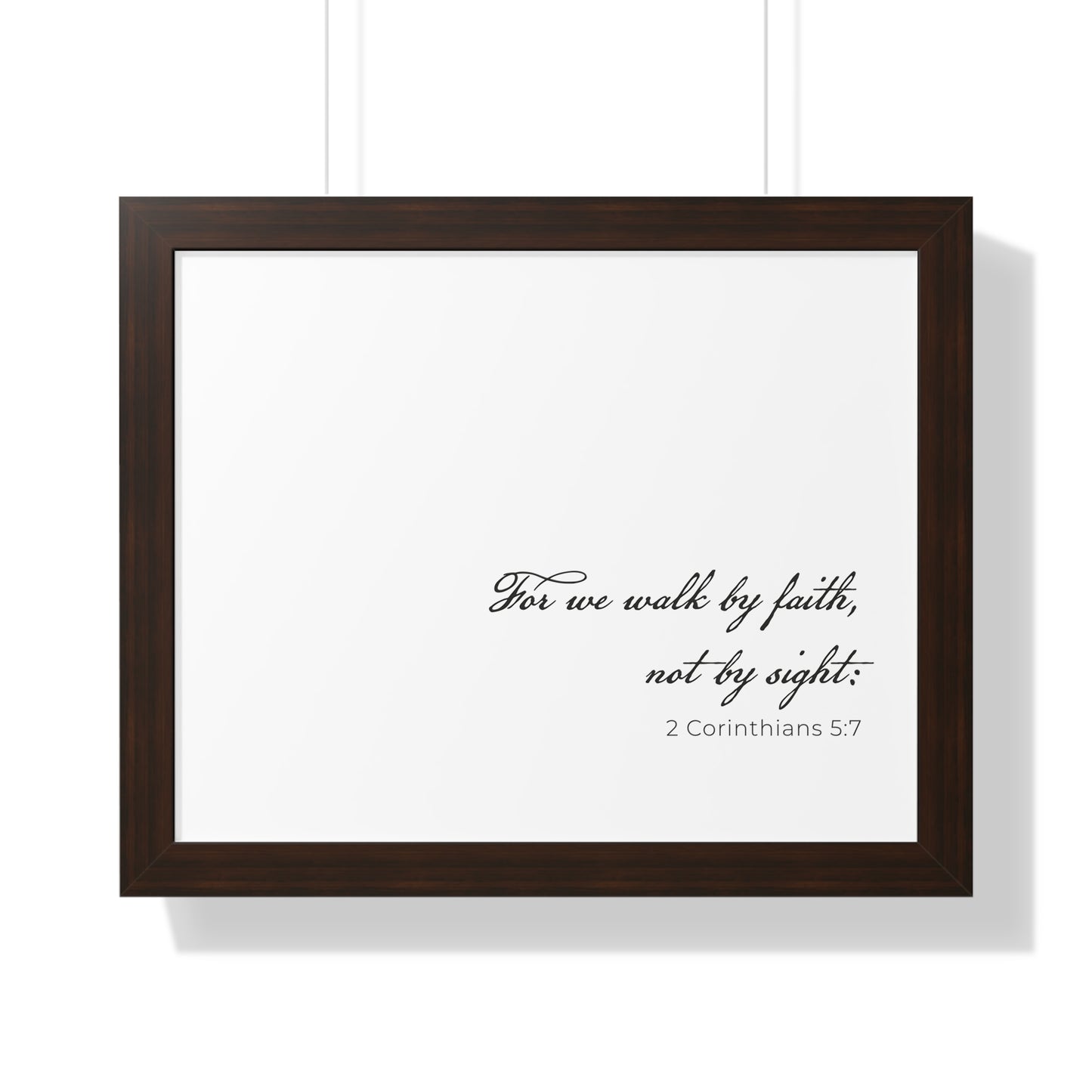 2 Corinthians 5:7 Scripture Wall Art | Walk by Faith Christian Decor