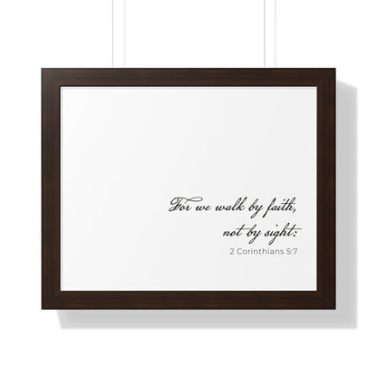 2 Corinthians 5:7 Scripture Wall Art | Walk by Faith Christian Decor