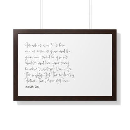 Isaiah 9:6 Christian Wall Decor | Bible Verse Art | Christian Gift