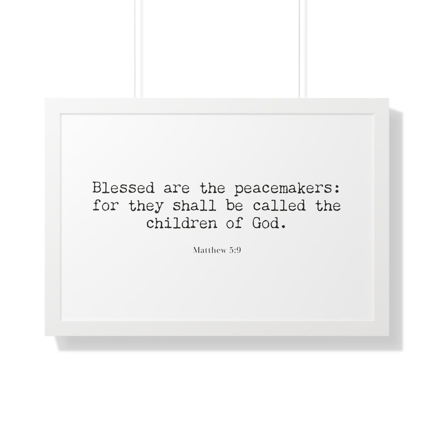 Matthew 5:9 Scripture Art Print | Framed Bible Verse Artwork