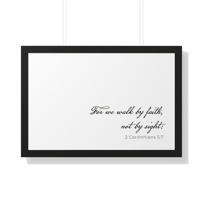 2 Corinthians 5:7 Scripture Wall Art | Walk by Faith Christian Decor