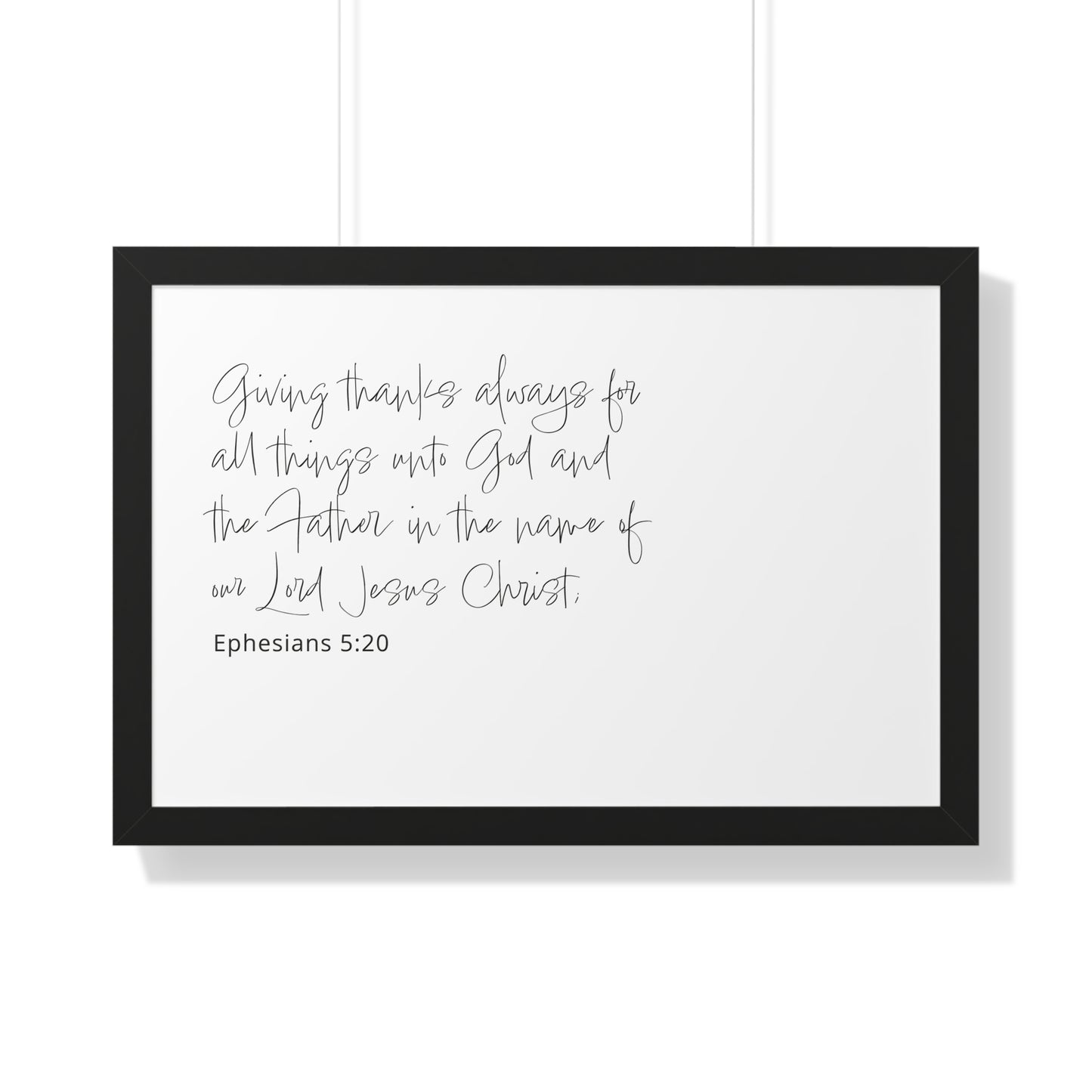 Ephesians 5:20 Christian Wall Art | Give Thanks Bible Verse Print