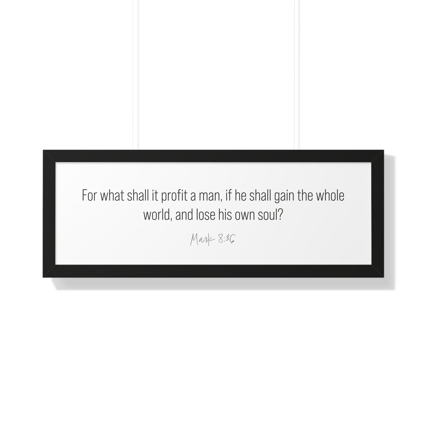 Mark 8:36 Scripture Wall Art | Modern Christian Art Gifts