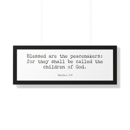 Matthew 5:9 Scripture Art Print | Framed Bible Verse Artwork