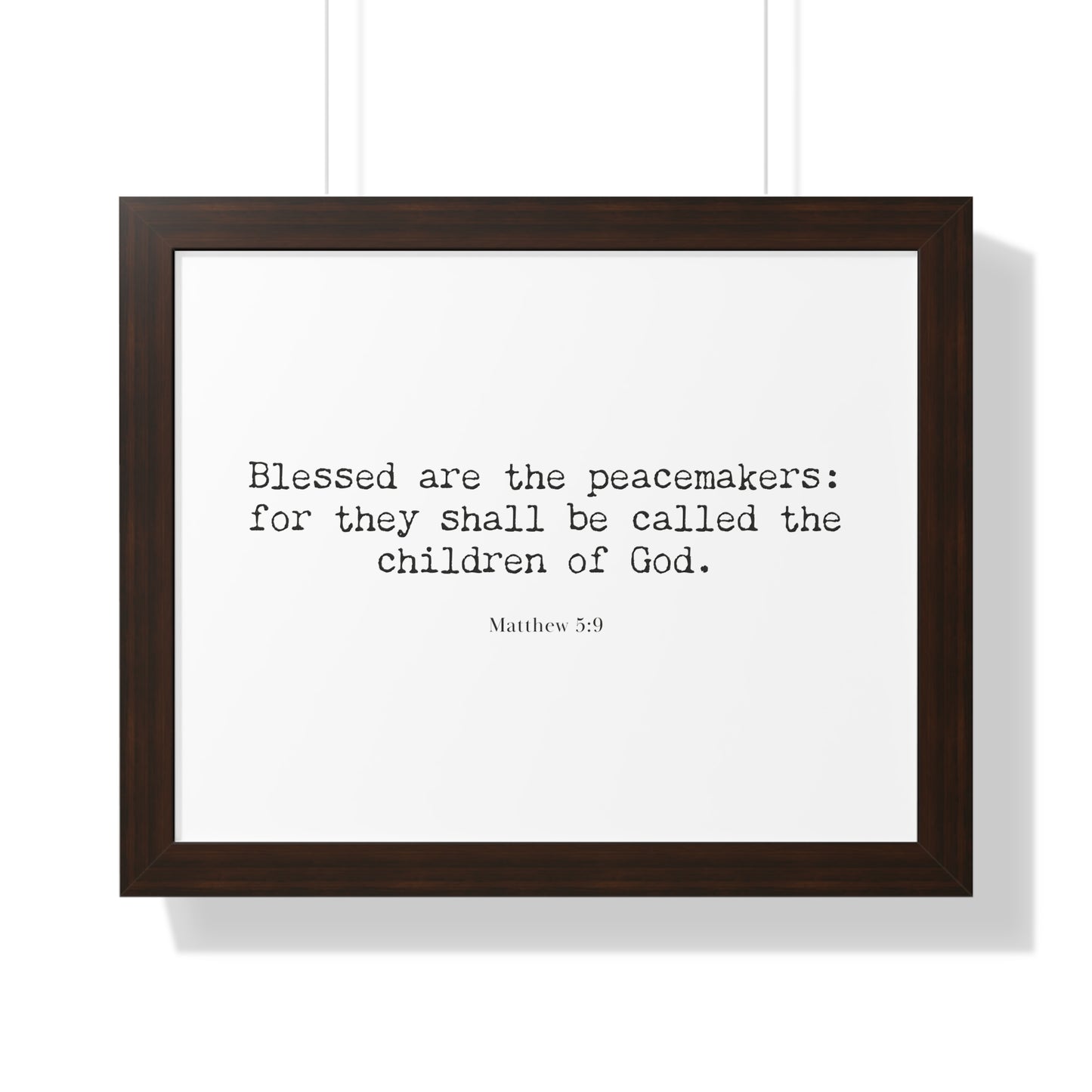 Matthew 5:9 Scripture Art Print | Framed Bible Verse Artwork