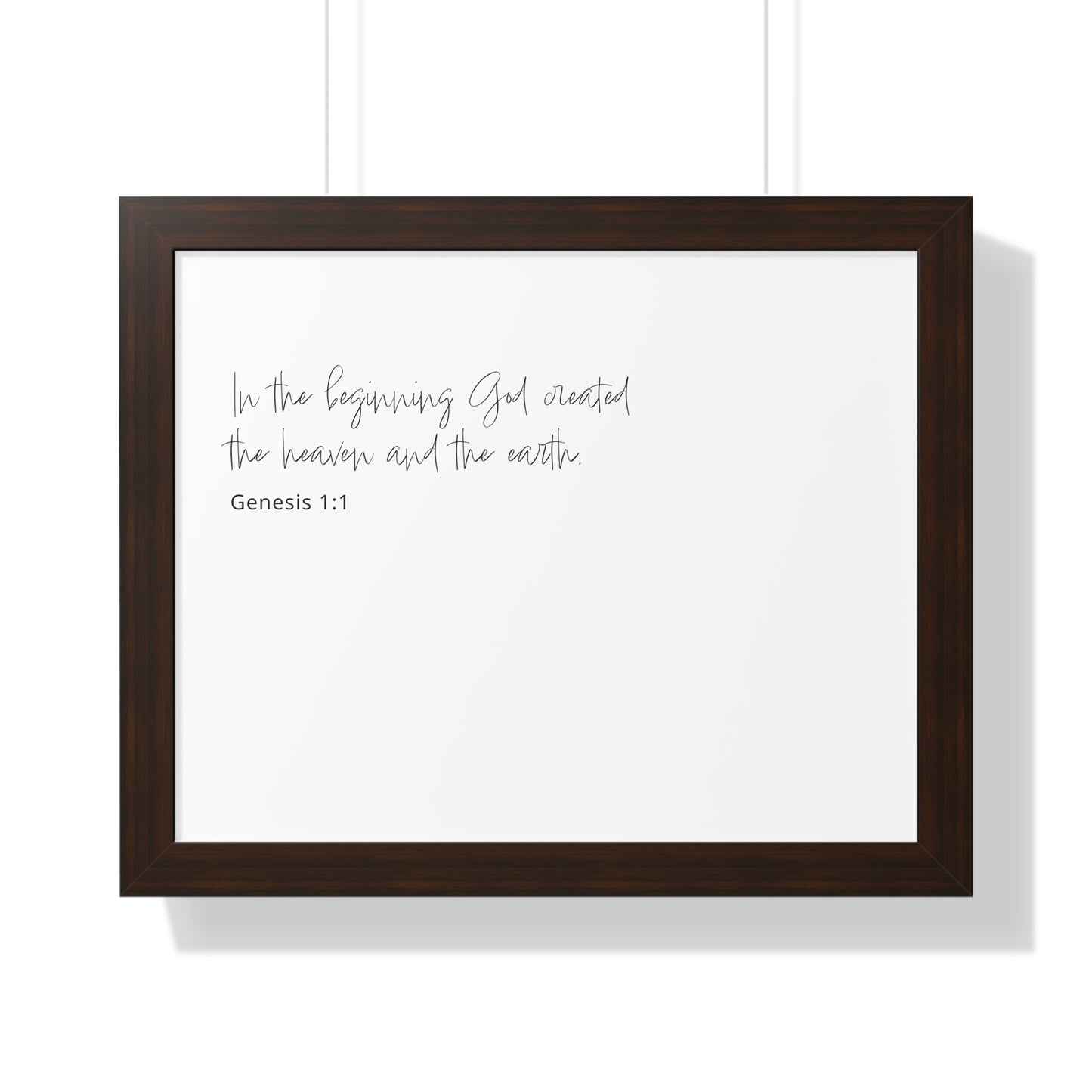 Genesis 1:1 Christian Wall Decor | Christian Gift | Framed Scripture Art