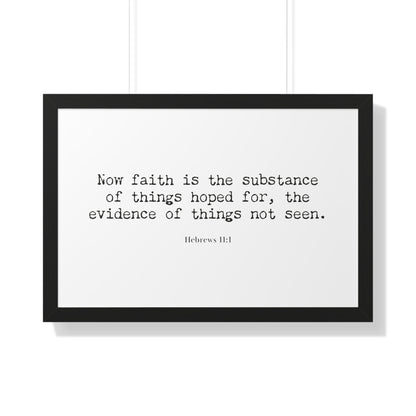 Hebrews 11:1 Framed Scripture Artwork | Christian Bible Verse Art