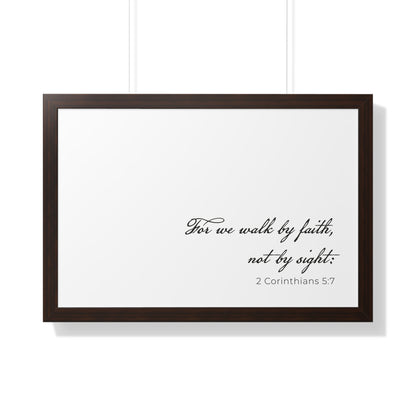 2 Corinthians 5:7 Scripture Wall Art | Walk by Faith Christian Decor